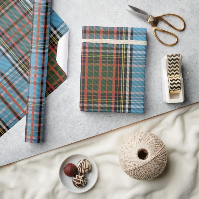 Plaid Rustic Anderson Christmas Holidays Tartan Wrapping Paper (Crafts)