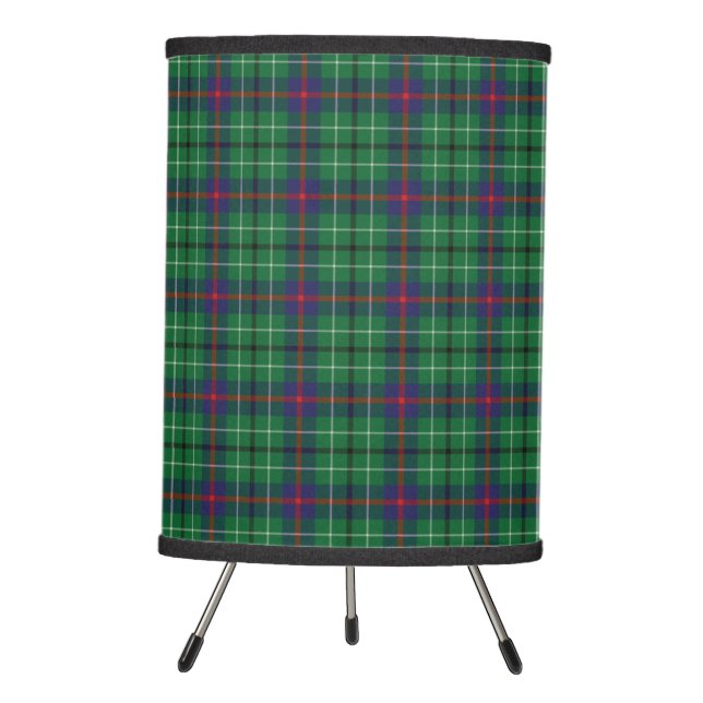 Plaid Rustic Checkered Tartan Tripod Lamp (Front)