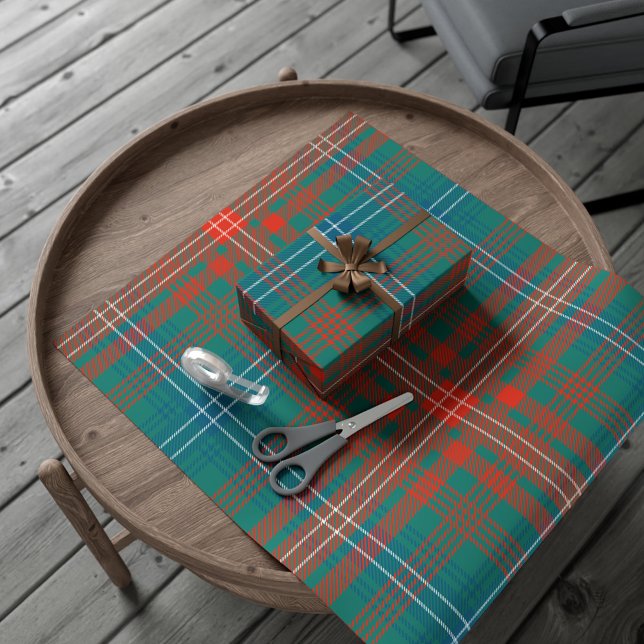 Plaid Rustic Classic Christmas Holidays Tartan Wrapping Paper (Elegant Plaid Clan Wilson Tartan Holidays Wrapping Paper)