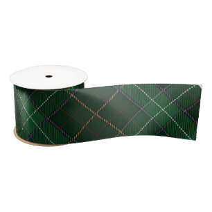Plaid Rustic Classic Green Traditional Tartan Satin Ribbon