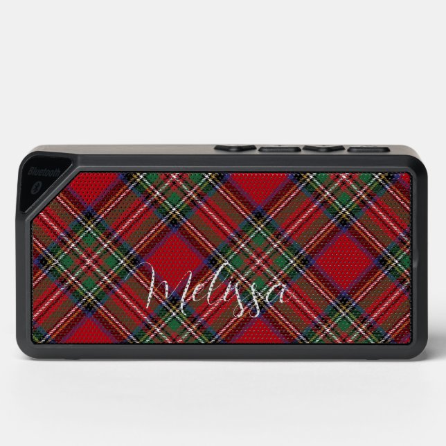 Plaid Rustic Classic Stewart Tartan Bluetooth Speaker (Front)