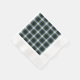 Plaid Rustic Gordon White Green Tartan Napkins