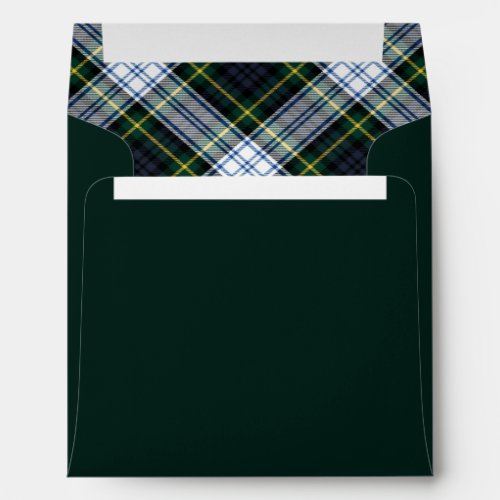 Plaid Rustic Green Clan Gordon Tartan Envelope