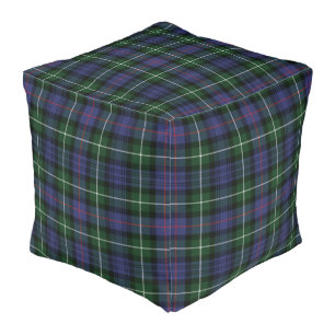 Plaid Rustic Pattern Clan MacKenzie Tartan Pouf