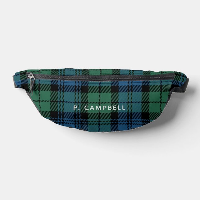 Plaid Rustic Personalize Campbell Tartan Fanny Pack (Lay Down)