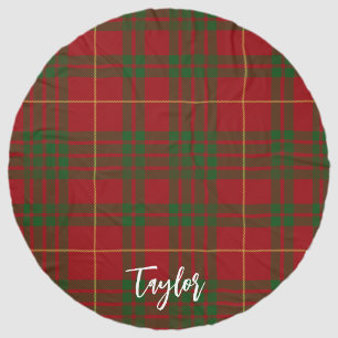 Plaid Rustic Red and Green Check Tartan Beach Towel
