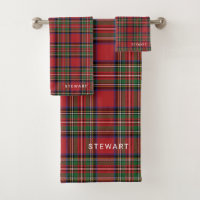 Plaid Rustic Red and Green Stewart Tartan