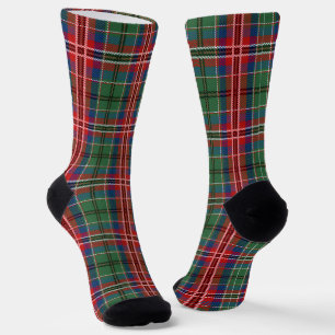 Plaid Rustic Red Green Check Tartan Socks