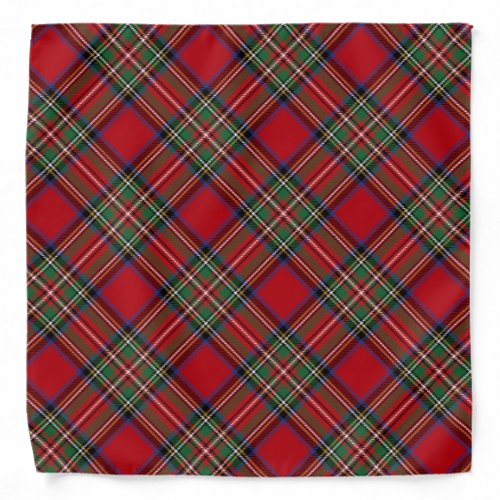 Plaid Rustic Red Green Classic Stewart Tartan Bandana