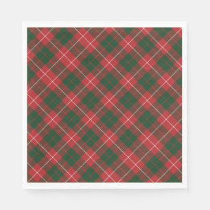 Plaid Rustic Tartan Red Green Family Holidays Napkins
