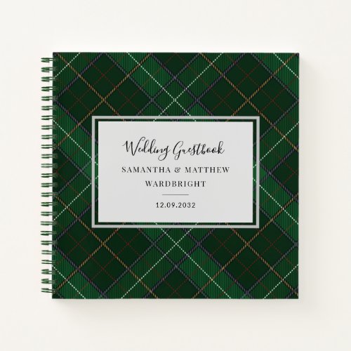 Plaid Rustic Tartan Wedding Guest Book