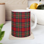 Plaid Scottish Clan Stewart Red Green Blue Check Coffee Mug<br><div class="desc">Classic coffee mug featuring the popular traditional clan Stewart Scottish plaid pattern. This classic elegant plaid pattern makes this hot chocolate cup an appreciated gift to every true coffee or tea lover on any special occasion or treat yourself</div>