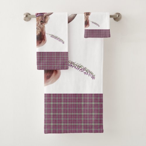 Plaid Scottish Patterns  Bath Towel Set