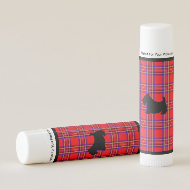 Plaid Scottish Terrier Lip Balm Gift (Front)