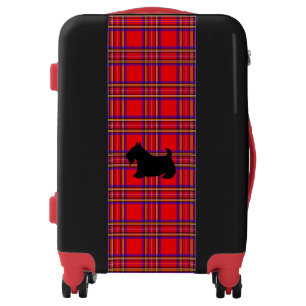 Plaid Scottish Terrier Scotty Dog Suitcase Luggage