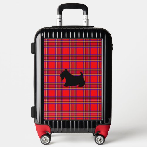 Plaid Scottish Terrier Suitcase Luggage