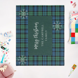Plaid Script Campbell Tartan Rustic Farmhouse Outdoor Rug