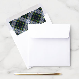 Plaid Script Elegant Gordon Tartan Envelope Liner