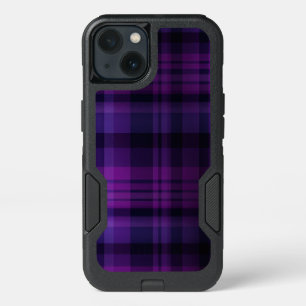 Plaid Series, Dark Purple Plaid iPhone 13 Case