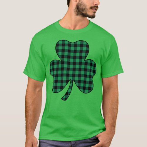 Plaid Shamrock St Patricks Day T_Shirt