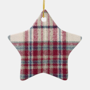 Plaid Shirt Ceramic Ornament
