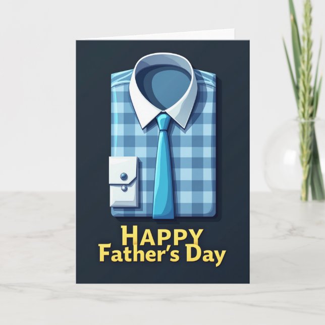 Plaid Shirt Fathers Day Card (Front)