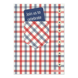 Plaid Shirt Father's Day Invitation