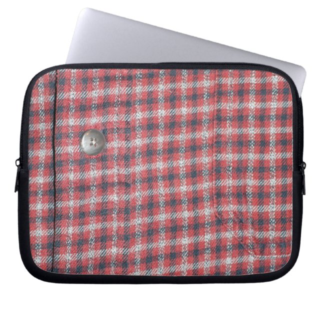 Plaid Shirt / Flannel Shirt pattern Laptop Sleeve (Front)