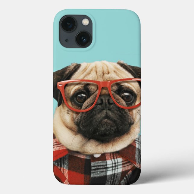 Plaid Shirt Pug Case-Mate iPhone Case (Back)