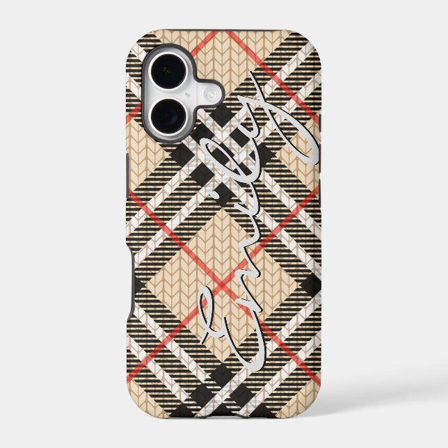 Plaid Signature Case-Mate iPhone Case (Back)
