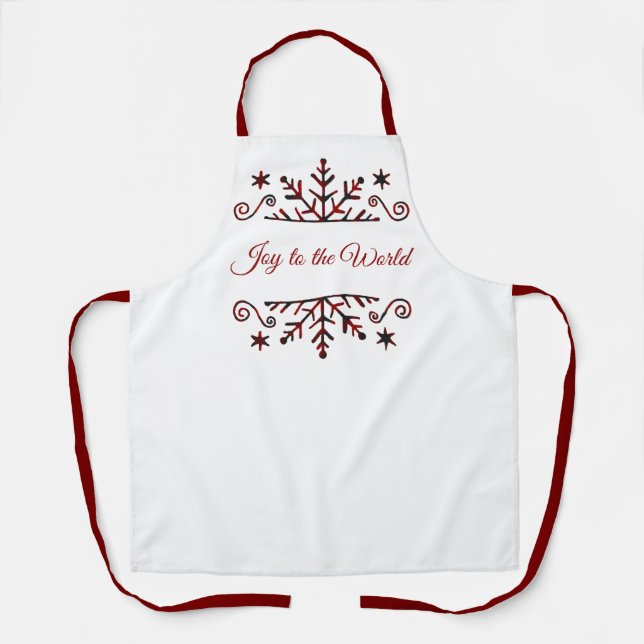 Plaid snowflake  apron (Front)