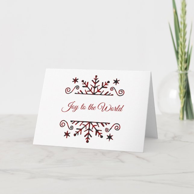 Plaid snowflake  card (Front)