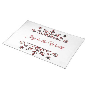 Plaid snowflake cloth placemat