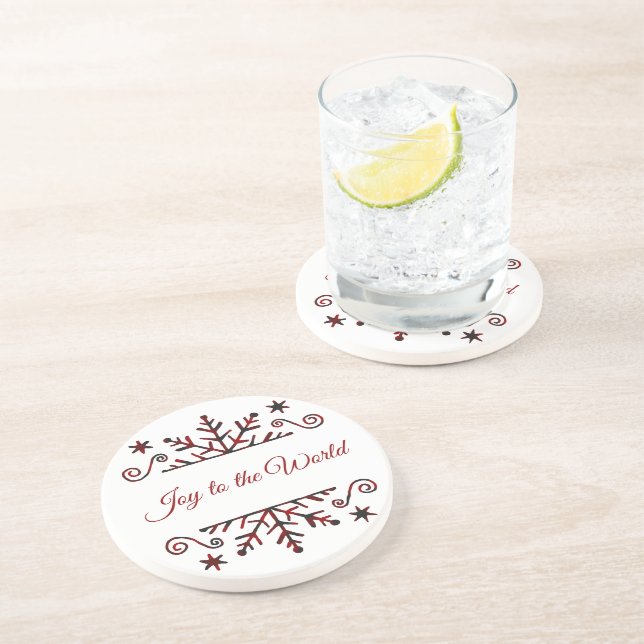 Plaid snowflake  coaster (Side)