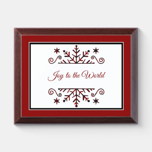 Plaid snowflake Plaque (Horizontal)