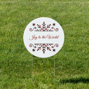 Plaid snowflake sign