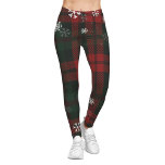 Plaid Snowflakes Rustic Winter Christmas Leggings<br><div class="desc">Plaid Snowflakes Rustic Winter Christmas Leggings</div>