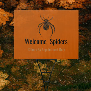 Plaid spider  - Funny Welcome Sign