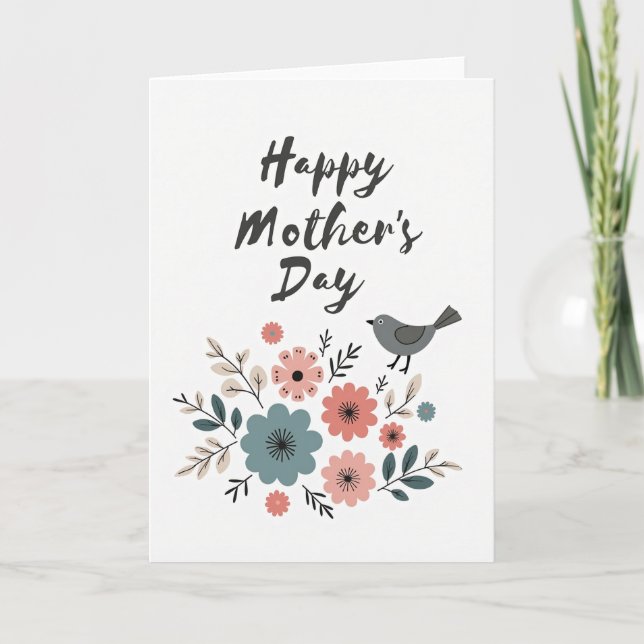Plaid Springtime Mothers Day Card (Front)