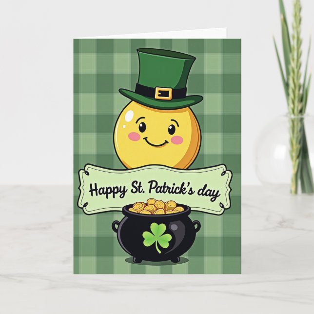 Plaid St Patricks Day Card (Front)
