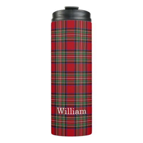 Plaid Stewart Red Green Rustic Dad Birthday Thermal Tumbler