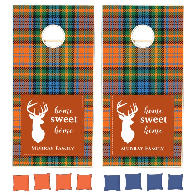 Plaid Sweet Home Murray Tartan Family Name Cornhole Set (Set)