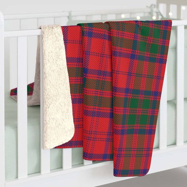 Plaid Sweet Home Tartan Clan Thompson Personalized Sherpa Blanket (Creator Uploaded)