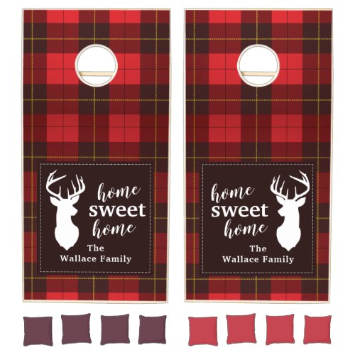 Plaid Sweet Home Wallace Tartan Family Cornhole Set