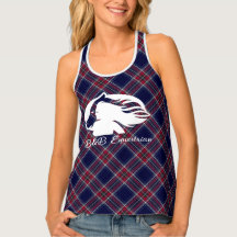 Plaid Tank Top - White B&B Logo