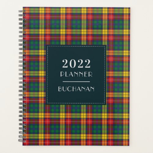 Plaid Tartan 2022 Clan Buchanan Planner