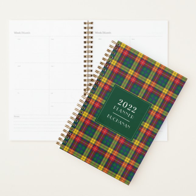 Plaid Tartan 2022 Clan Buchanan Planner (Display)