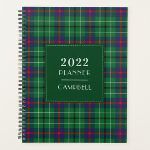 Plaid Tartan 2022 Clan Duncan Checkered Planner
