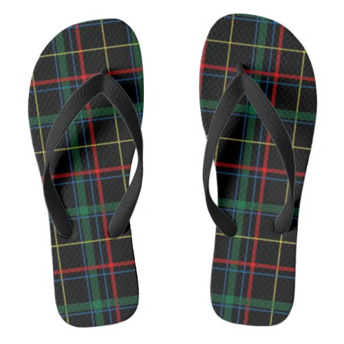 plaid tartan adult flip flops