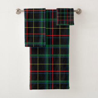 plaid tartan bath towel set
